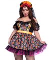 Marigold Catrina Kleid-Kostüm für stilvolle Auftritte Queen Size | Leg Avenue