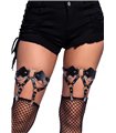 Fledermaus-Strumpfhalter mit Nieten O-Ring und Ketten-Detail | Leg Avenue