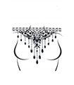 Choker body jewels sticker
