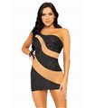 Spandex asymmetrical minidress