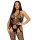 Netz-Straps-Bodystocking mit Herzchenmuster | Leg Avenue