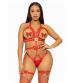 Nietenbesetzter O-Ring-Geschirr-Boddy | Leg Avenue