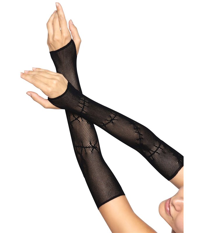 Stitched Up fishnet armwarmers