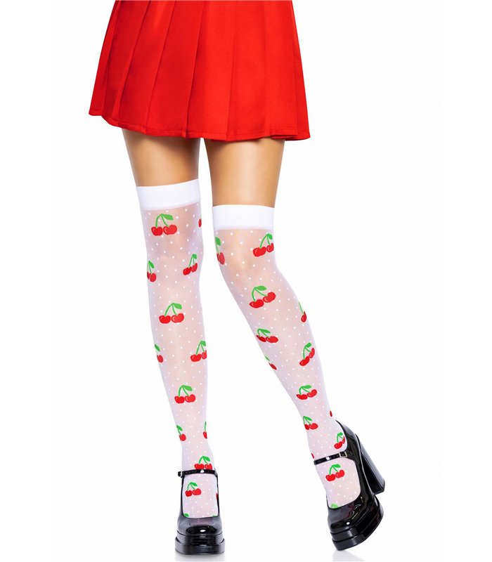 Transparente Kirsch-Tupfen Struempfe | Leg Avenue