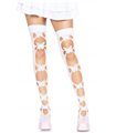Blickdichte Overknees mit ausgeschnittenen Schmetterlingsapplikationen aus Netzstoff | Leg Avenue