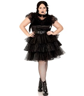 Raving Rebel Kostüm für Frauen in aufregendem Design Queen Size | Leg Avenue