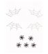 Spider web face jewels sticker