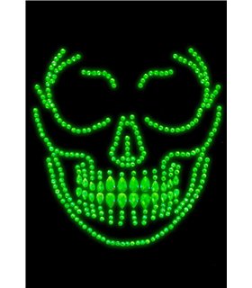Skull face jewels sticker