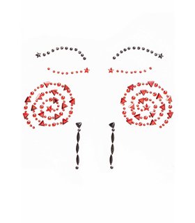 Puppet face jewels sticker