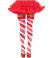 Durchscheinende zuckerstangengestreifte Strümpfe aus Spandex | Leg Avenue