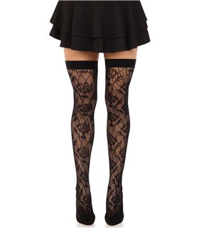 Wild rose net thigh highs