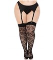Heiße Wildrosen-Netzstrümpfe Queen Size | Leg Avenue