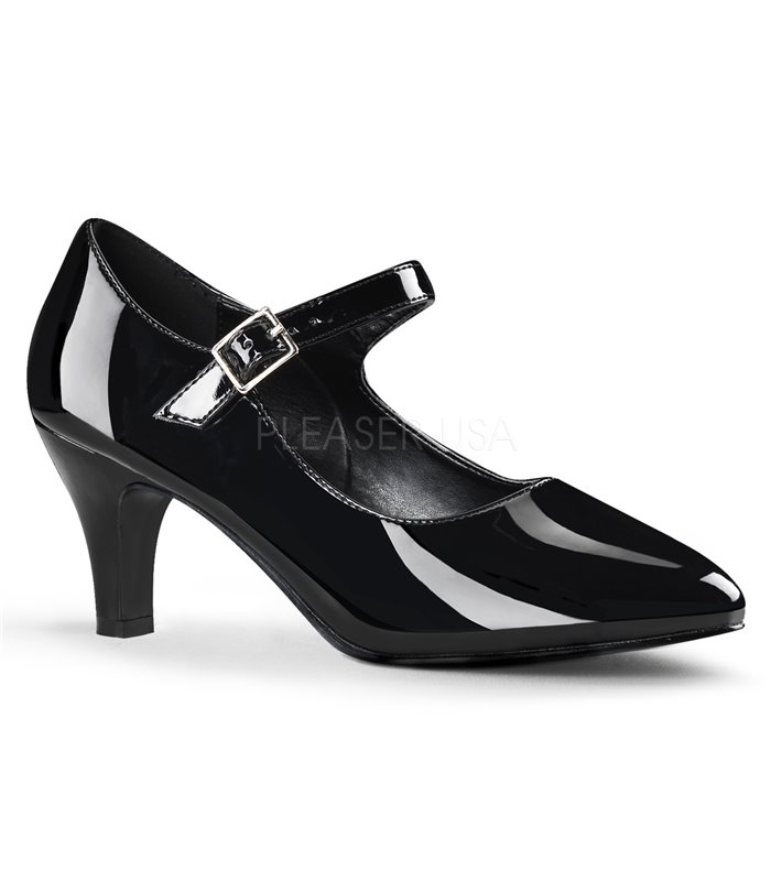 Mary Jane Pumps DIVINE-440 - Lack Schwarz