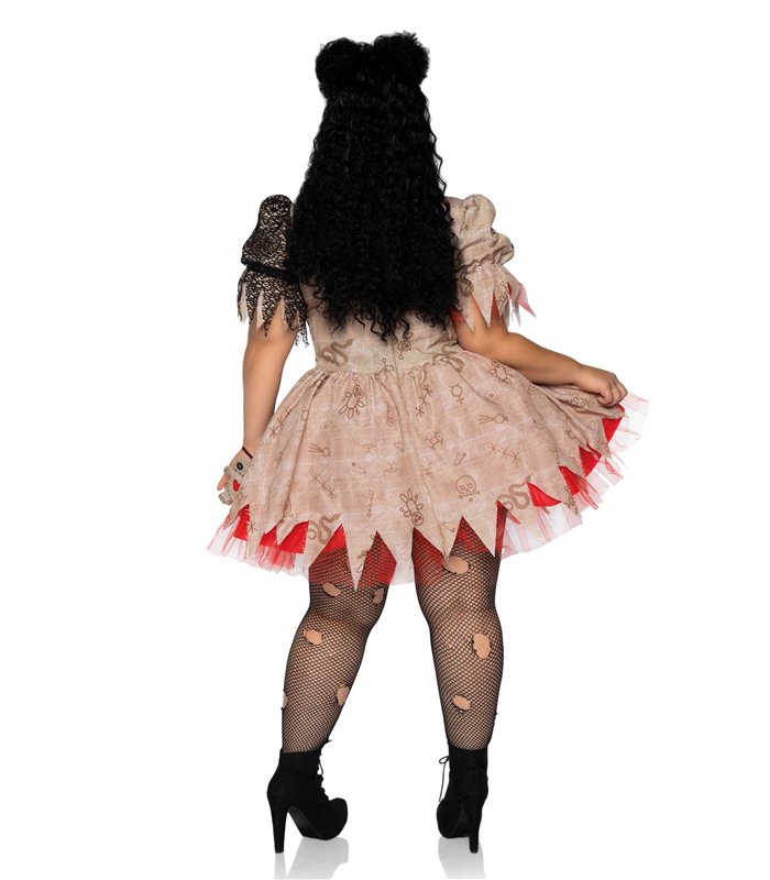 Tödliche Voodoo-Puppen-Kostüm für gruselige Nächte Queen Size | Leg Avenue