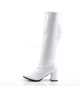 Retro Stiefel GOGO-300WC (Weitschaftstiefel) - Lack Weiß Retro Stiefel GOGO-300WC (Weitschaftstiefel) - Lack Weiß