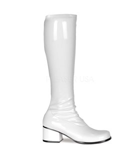 Retro Stiefel RETRO-300 - Lack Weiß Retro Stiefel RETRO-300 - Lack Weiß