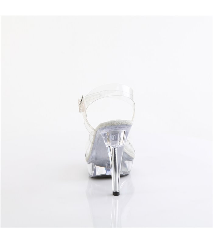COCKTAIL-507 - Platform Sandals - Clear | Fabulicios