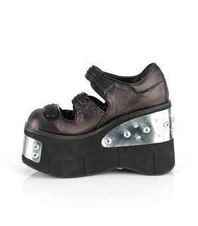 Plateau Schuhe KERA-13 - Schwarz Braun Plateau Schuhe KERA-13 - Schwarz Braun