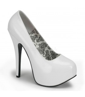 Plateau Pumps TEEZE-06 - Lack Weiß Plateau Pumps TEEZE-06 - Lack Weiß