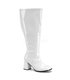 Retro Stiefel GOGO-300X (Weitschaftstiefel) - Lack Weiß