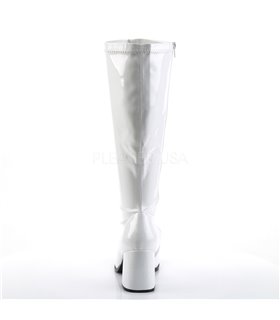 Retro Stiefel GOGO-300X (Weitschaftstiefel) - Lack Weiß Retro Stiefel GOGO-300X (Weitschaftstiefel) - Lack Weiß