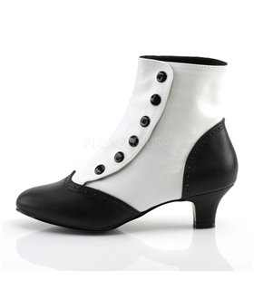 Stiefeletten FLORA-1023 - Schwarz/Weiß Stiefeletten FLORA-1023 - Schwarz/Weiß