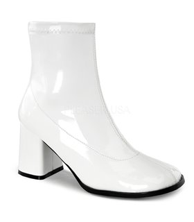 Klassische Stiefelette GOGO-150 - Lack Weiß Klassische Stiefelette GOGO-150 - Lack Weiß