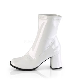 Klassische Stiefelette GOGO-150 - Lack Weiß Klassische Stiefelette GOGO-150 - Lack Weiß