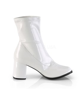 Klassische Stiefelette GOGO-150 - Lack Weiß Klassische Stiefelette GOGO-150 - Lack Weiß