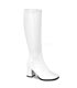 Retro Stiefel GOGO-300WC (Weitschaftstiefel) - PU Weiß
