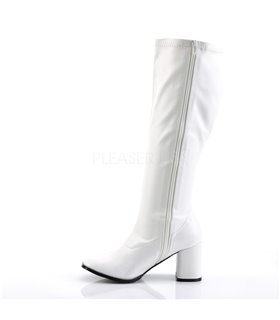 Retro Stiefel GOGO-300WC (Weitschaftstiefel) - PU Weiß Retro Stiefel GOGO-300WC (Weitschaftstiefel) - PU Weiß