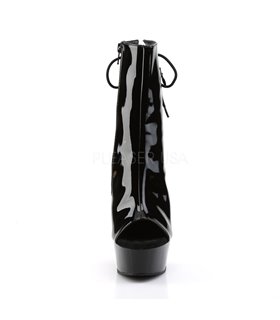 Plateau Stiefelette DELIGHT-1018 - Lack Schwarz Plateau Stiefelette DELIGHT-1018 - Lack Schwarz