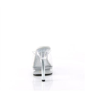 MAJESTY-501 Plateau Pantoffelette - Transparent/Weiß | Fabulicious
 MAJESTY-501 Plateau Pantoffelette - Transparent/Weiß | Fabulicious