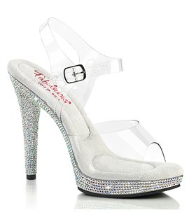 GLORY-508DM High Heels Sandalette - Klar/Silber | Fabulicious High Heels
 GLORY-508DM High Heels Sandalette - Klar/Silber | Fabulicious High Heels
