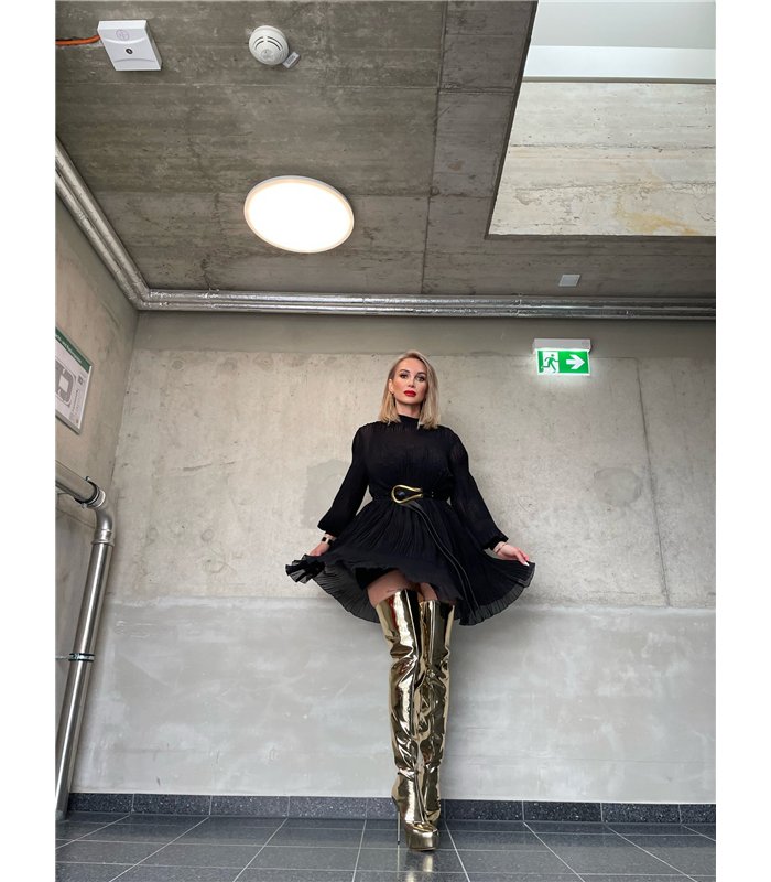 Giaro Overknee Platform Laarzen BRISA Goud