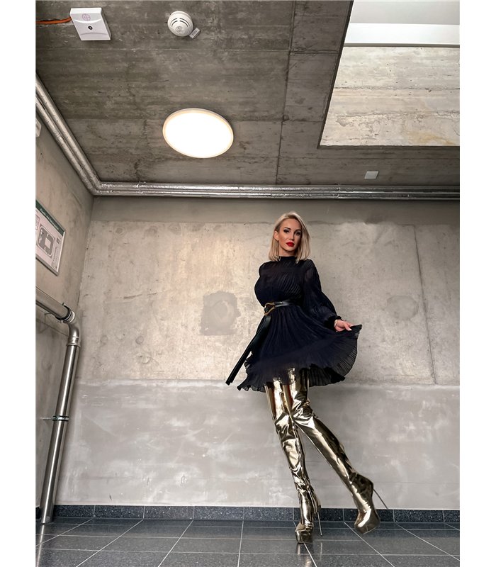 Giaro Overknee Platform Laarzen BRISA Goud