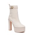 Giaro plateau enkellaarzen Bamara beige velours SALE