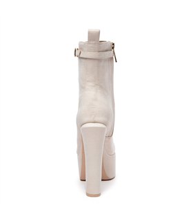 Giaro Plateau Stiefelette Bamara Beige Velour