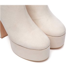 Giaro platform ankle boots Bamara beige velor Giaro platform ankle boots Bamara beige velor