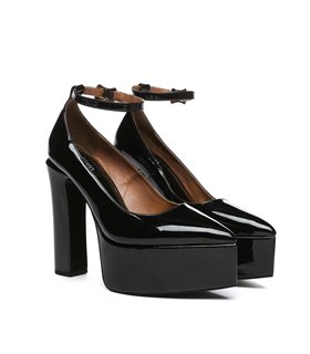 Giaro Platform Sandals Stylet Black shiny Giaro Platform Sandals Stylet Black shiny