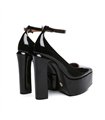 Giaro Platform Sandalen Stylet Zwart Lakleer