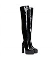 Giaro platform boots Saphina black shiny