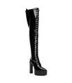 SECRETZ Plateau Overknee Stiefel Schwarz Lack | Giaro SALE