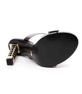 Giaro Plateau Pantolette Amie Schwarz Lack