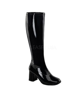 Retro Stiefel GOGO-300WC (Weitschaftstiefel) - Lack Schwarz Retro Stiefel GOGO-300WC (Weitschaftstiefel) - Lack Schwarz