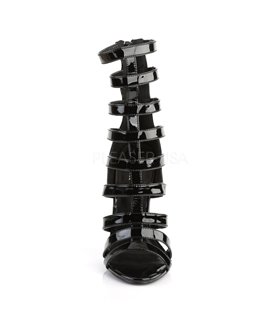 Stiletto Sandalette SEXY-52 - Lack Schwarz Stiletto Sandalette SEXY-52 - Lack Schwarz