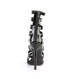 Stiletto Sandalette SEXY-52 - Lack Schwarz Stiletto Sandalette SEXY-52 - Lack Schwarz