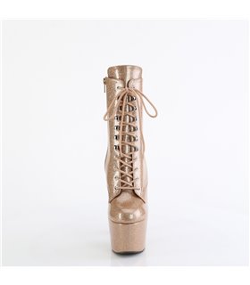 ADORE-1020GP - platform ankle boots - gold with glitter | Pleaser ADORE-1020GP - platform ankle boots - gold with glitter | Pleaser