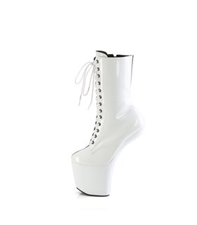 CRAZE-1040TT Plateau Stiefelette - Schwarz/Weiß Lack | Pleaser CRAZE-1040TT Plateau Stiefelette - Schwarz/Weiß Lack | Pleaser