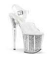 Extrem Plateau Heels FLAMINGO-808G - Silber SALE